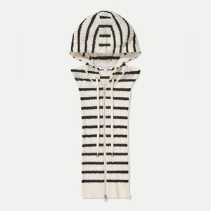 NWT ⭐️ VERONICA BEARD Bunny Cashmere Hoodie Dickey Off White Black